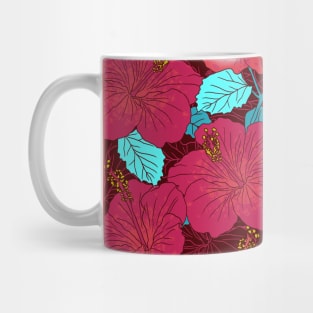 Pink Summer Hibiscus Mug